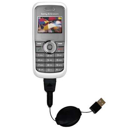 Retractable USB Cable for the Sony Ericsson J100a with Power Hot Sync and Charge capabilities - Gomadic Brand w/ TipExchange Technology