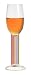 Sherry Glass, Navaja, Rainbow Striped Stem w/ Matching Napkin. Designer Embossed Stem Sherry Goblet