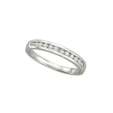 14K White Gold 1/4 ct. Channel Set Diamond Wedding Band