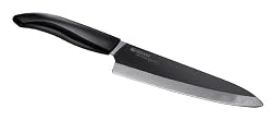 Kyocera Revolution Series 7-Inch Professional Chef's Knife, Black Blade