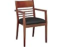 2 Pack Matte Cherry Leg Chair With Ladder Back By Office Star