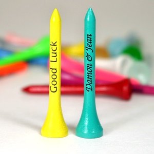 Personalised Wooden Golf Tees - 70mm - £15.00 per 100