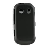 Premium Black Hard Rubberized Snap-on Case Cover for Samsung Seek M350