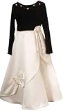 CLEARANCE New Black Velvet and Ivory Rose Pageant Dress ~ 8 to 16 Girls ~ Christmas Holiday