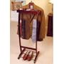 Suit Valet Stand - Freestanding (Dark Mahagony) (48.5"H x 17.5"W x 15.75"D)