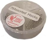 75 pc. EAGLE CLAW ABERDEEN HOOKS IN DIAL BOX - SIZE#2,#4,#6