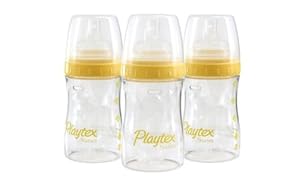 Playtex Baby Drop-ins Premium Nurser Bottles 4 Oz Pack of 3 - Yellow - Comes w/ 15 Drop-ins Liners