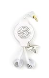 ChicBuds Swarovski Crystal Retractable Earbuds - Clear on White