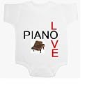 Piano Love Baby Ultrasoft Onesie
