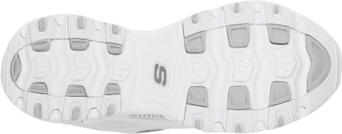 Skechers Women's D'Lites Sneaker,White Silver,9.5 W Skechers Women's D'Lites Sneaker,White Silver,9.5 W