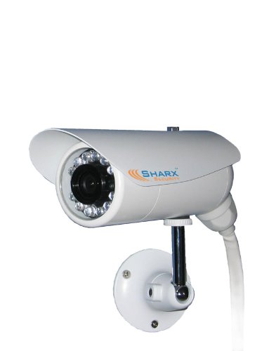 Sharx Security SCNC3606 Cat5 PoE Wired Weatherproof Outdoor MPEG4 IP Network Camera with Infrared Night Vision and built in DVR