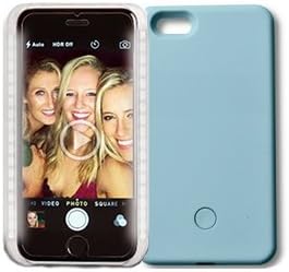 iLume® Luxury Sky Blue Light Up Selfie LED illuminated Phone Cover Case iPhone 6 / 6s - Dimmable (includes USB charger)