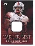 2009 Topps Career Best Jerseys #BR Brian Robiskie - Ohio State (RC - Rookie Insert - Piece of Authentic Senior Bowl Jersey)(Football Cards)