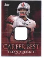 2009 Topps Career Best Jerseys #BR Brian Robiskie - Ohio State (RC - Rookie Insert - Piece of Authentic Senior Bowl Jersey)(Football Cards)