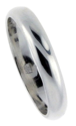 Sterling Silver 4 mm ( 3/16 in. ) Wedding Band / Thumb Ring size 5 (15.8 mm)