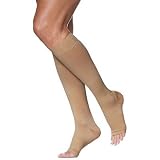 Sigvaris Access Knee High 20-30mmHg Unisex Open Toe Long Length, Small Long, Crispa