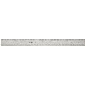Starrett C636-300 Spring Tempered Steel Rule With Millimeter And Inch Graduations, 300mm Length, 25.4mm Width, 1.2mm Thickness