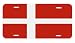 Denmark Danish Flag Vanity Auto License Plate