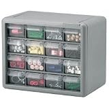 Craft & Tool Organizer Chest - 16 Drawer (Gray/Clear) (8.5