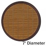 Bamboo Rug-Pearl River-Round-7' Diameter (Brown) (7' Diameter)