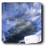 VWPics National Parks - Steam rises from a stream flowing through the snow.Yellowstone National Park, Wyoming - Mouse Pads