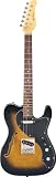 Jay Turser Lt Series Jt-ltcrusdlx-ans Semi Hollow-body Electric Guitar, Antique Natural Sunburst