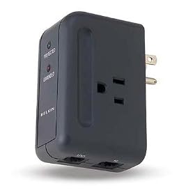 Belkin F9H220-TVL Travel Surge Protector with Hidden Swivel Plug