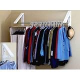 Kitchen & Housewares : QuikCloset - Easy Installation - Instant Hanging (White) (17.5' H x 2.75' W x 14.5' D (open))