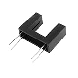 uxcell　スロット光電スイッチ　スロット型光スイッチ　プラスチック製ブラック　10mmスロット　4 ピンPCB　10個入り