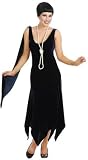 Charades Womens 20s Velvet Flapper Dress Halloween Costume