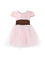 Girls Cotton/Polyester/Satin/Tulle Sleeveless Flower-Girl Dress 