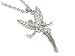 White Gold Plated Crystal Tinkerbell Fairy Necklace Jewelry