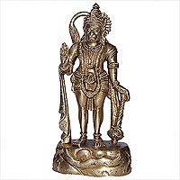 Collectible Figurines Lord Hanuman Brass Statue 3.5 x 2.25 x 7.5 inches (hanumanb006)