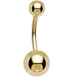 Gold Plated Belly Ring 3/8"