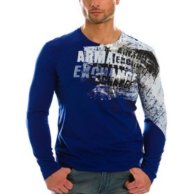 Armani Exchange Long-Sleeve Noise T-Shirt