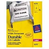 Avery 6576 Permanent white durable i.d. labels for laser printers, 1-1/4 x 1-3/4, 1600/pack