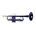 Musical Instruments : Barcelona Bb Trumpet with Case, Polishing Cloth, Gloves, and Valve Oil - Blue