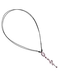 Multi Sapphire Gemstones Necklace Snake Charm 925 Silver Macrame Fashion Jewelry
