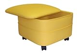 Vinyl Square Storage Ottoman in Multiple Colors