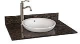 31" Granite Vanity Top for Semi-Recessed Sink - Single Faucet Hole on Right - Uba Tuba