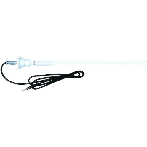 Dual MAR16W White Rubber Mast Marine AM/FM Antenna