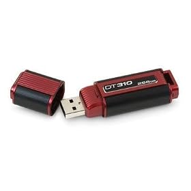 KINGSTON Cl� USB DataTraveler 310 - 256 Go - noir / rouge + Rallonge USB type A m�le / femelle - 2 m�tres - MC922AMF-2M + Housse USB-201K - noir .