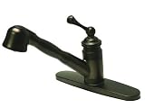 Elements of Design EB3895BL St. Louis Single Handle 8" Monodeck Pull-Out Kitchen Faucet, 8" in Spout