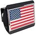 American Flag Black Chrome Hitch Cover