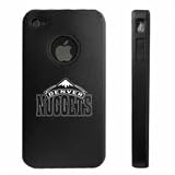 Apple iPhone 4 4S 4G Black Aluminum & Silicone Case Denver Nuggets