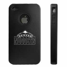 Apple iPhone 4 4S 4G Black Aluminum & Silicone Case Denver Nuggets