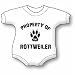 Property of a Rottweiler Baby Ultrasoft Onesie