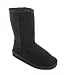 Lucky Girl's Toasty Warm Faux Shearling Suede Boots in Black