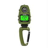 Hex Clip, Black Dial w/Day/Date, Green Aluminum Clip