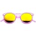zeroUV - Retro Fashion P3 Frame Color Lens Round Horn Rimmed Sunglasses
